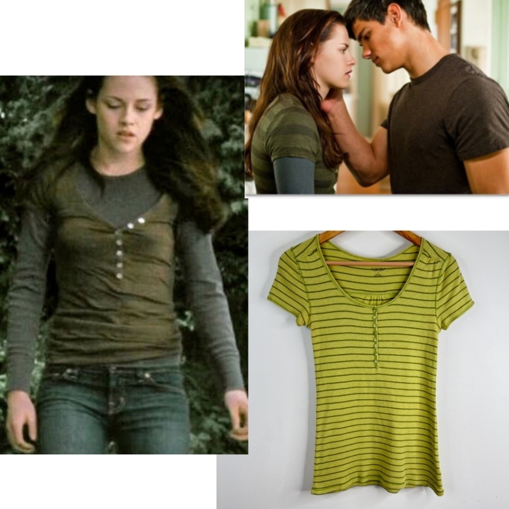 ASO ALT Bella Swan Cliff Diving Short Sleeve Babydoll Henley S Twilightcore Y2K